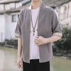 Loose Kimono Cardigan with Buckle