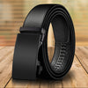 Men's Black Automatic Buckle Ratchet Belt: Sleek & Adjustable