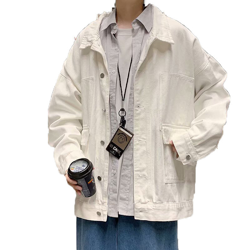 White Denim Style Ins Loose All-matching Top Korean Fashion Casual Workwear Jacket