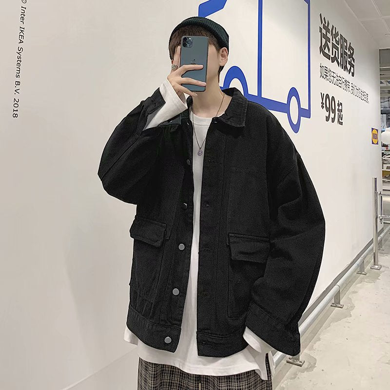 White Denim Style Ins Loose All-matching Top Korean Fashion Casual Workwear Jacket