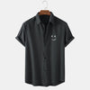 Hong Kong Style Men's Summer Shirt: Trendy Print