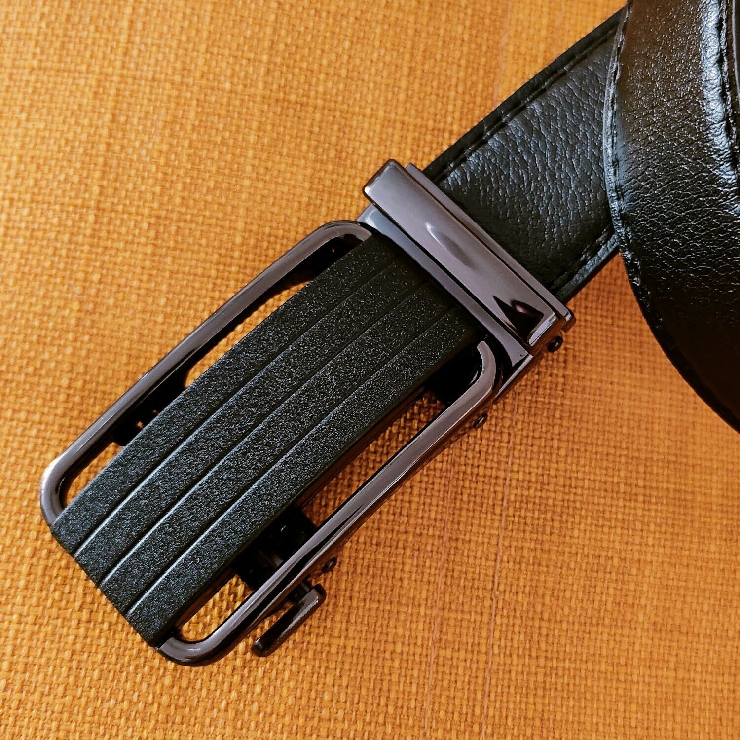 Adjustable Microfiber Ratchet Belt for Men