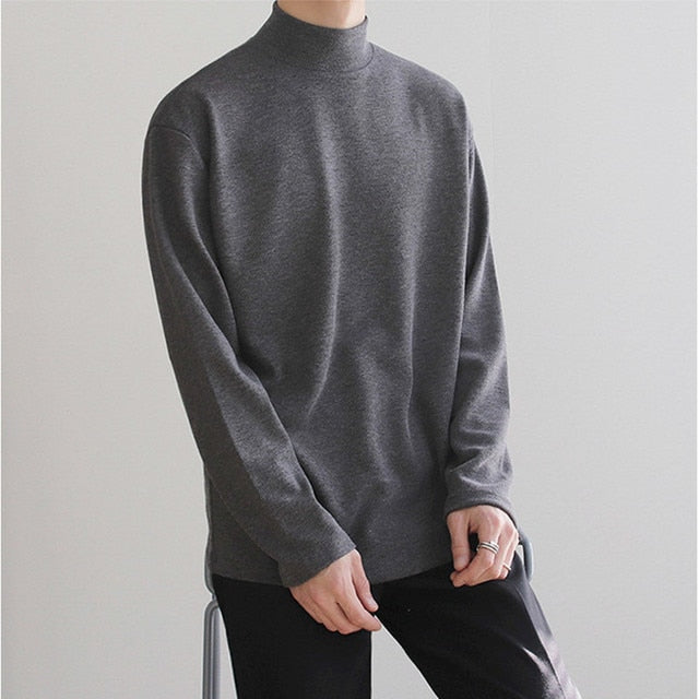 Men's Casual Velvet Turtleneck Sweater