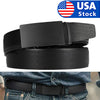 Men's Black Automatic Buckle Ratchet Belt: Sleek & Adjustable