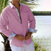 Men's Shirt Cotton And Linen Stitching Plaid