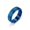 Turnable Anxiety Rings Rainbow Silver Color Relieve Stress Rings For Women Men