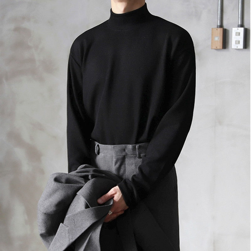Men's Casual Velvet Turtleneck Sweater